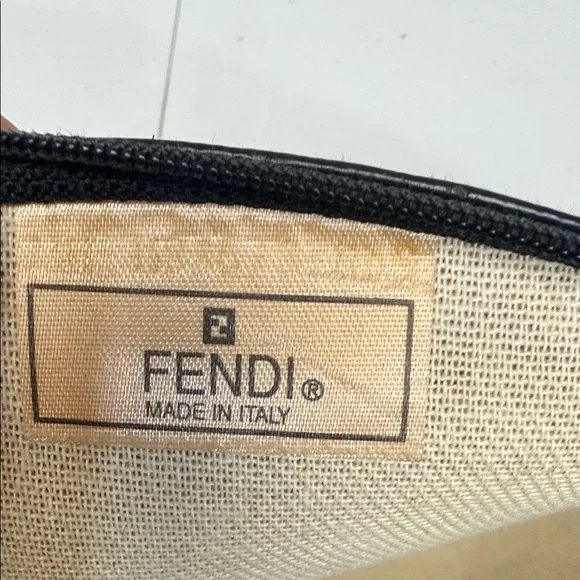 Fendi Black Striped Toiletry Bag - Picture 7 of 7
